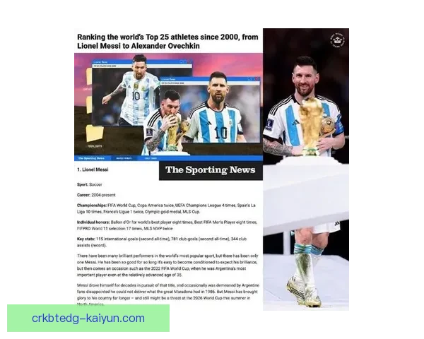 梅西连续金球奖纪录保持稳固，历史地位持续提升跑足坛个人荣誉榜